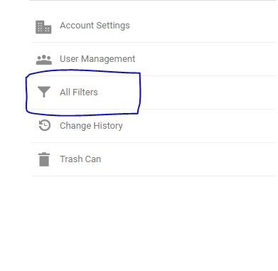 Google analytics all filter