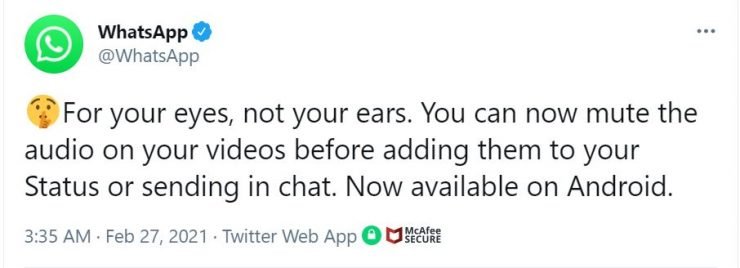 WhatsApp New Feature: Video Mute: Have you tried it?